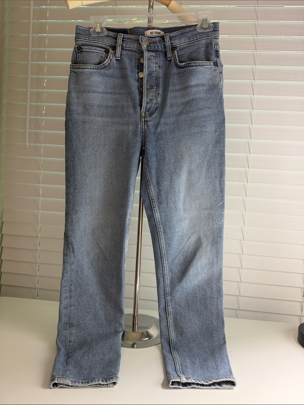 Light Blue Straight Women's Jeans - RE/DONE